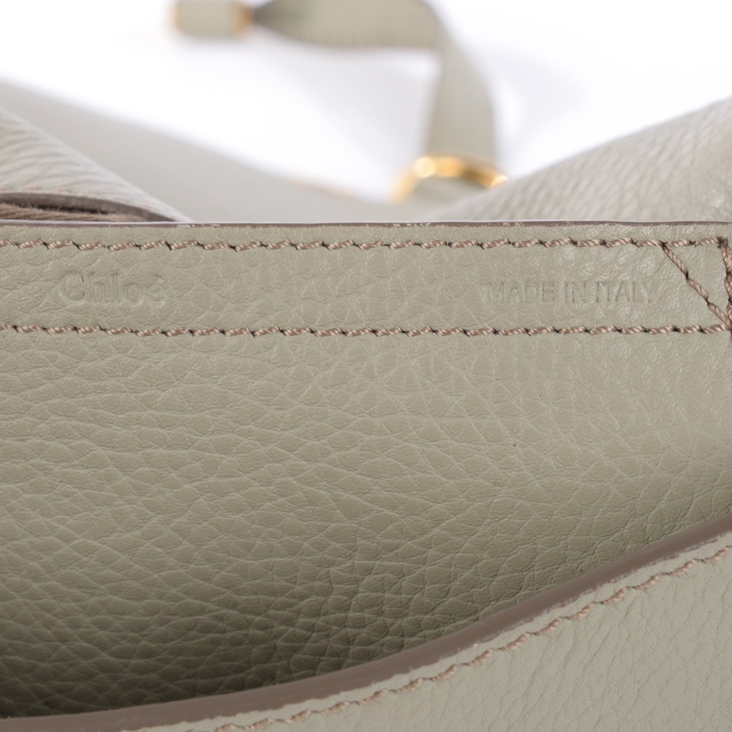 Chloe Grained Calfskin Medium Marcie Saddle Bag Baobab Green 6 of 7