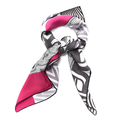 Hermes Silk Manufacture de Boucleries Scarf 90 Blanc Rose Indien Gris 2 of 5