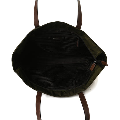 Prada Tessuto Nylon Saffiano Shopping Tote Green 4 of 19