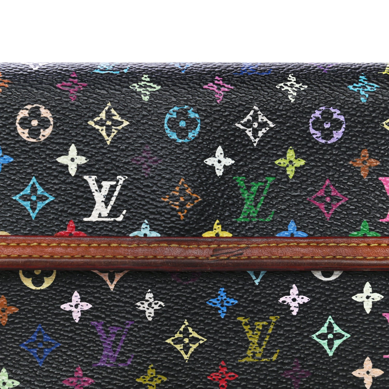 Louis Vuitton Monogram Multicolor Porte Tresor International Wallet Black 29 of 38
