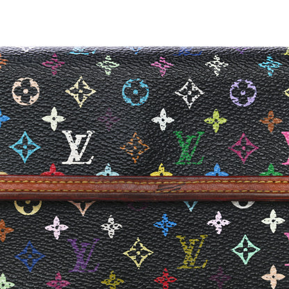 Louis Vuitton Monogram Multicolor Porte Tresor International Wallet Black 29 of 38