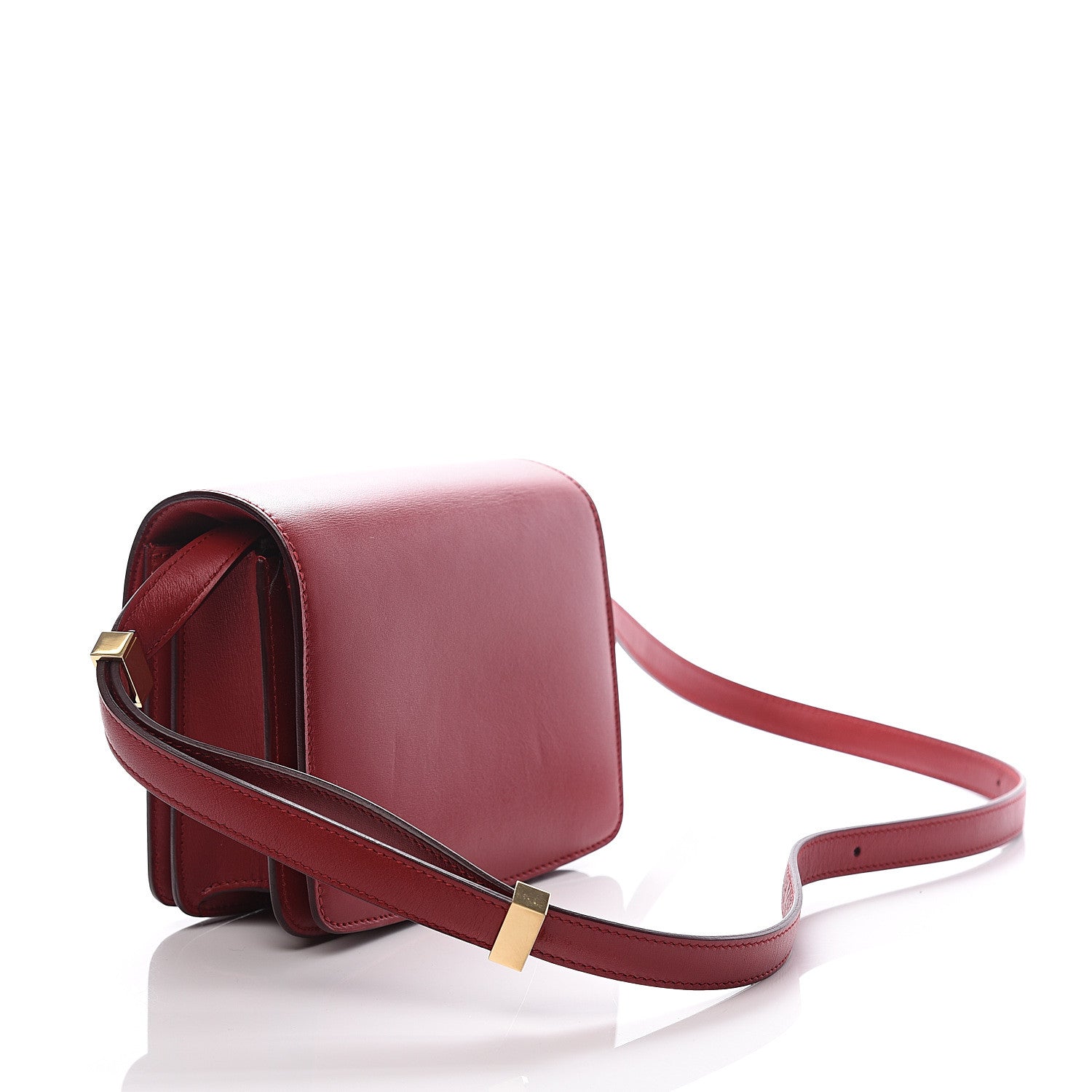 Celine Smooth Calfskin Small Classic Box Flap Bag Red 2 of 12
