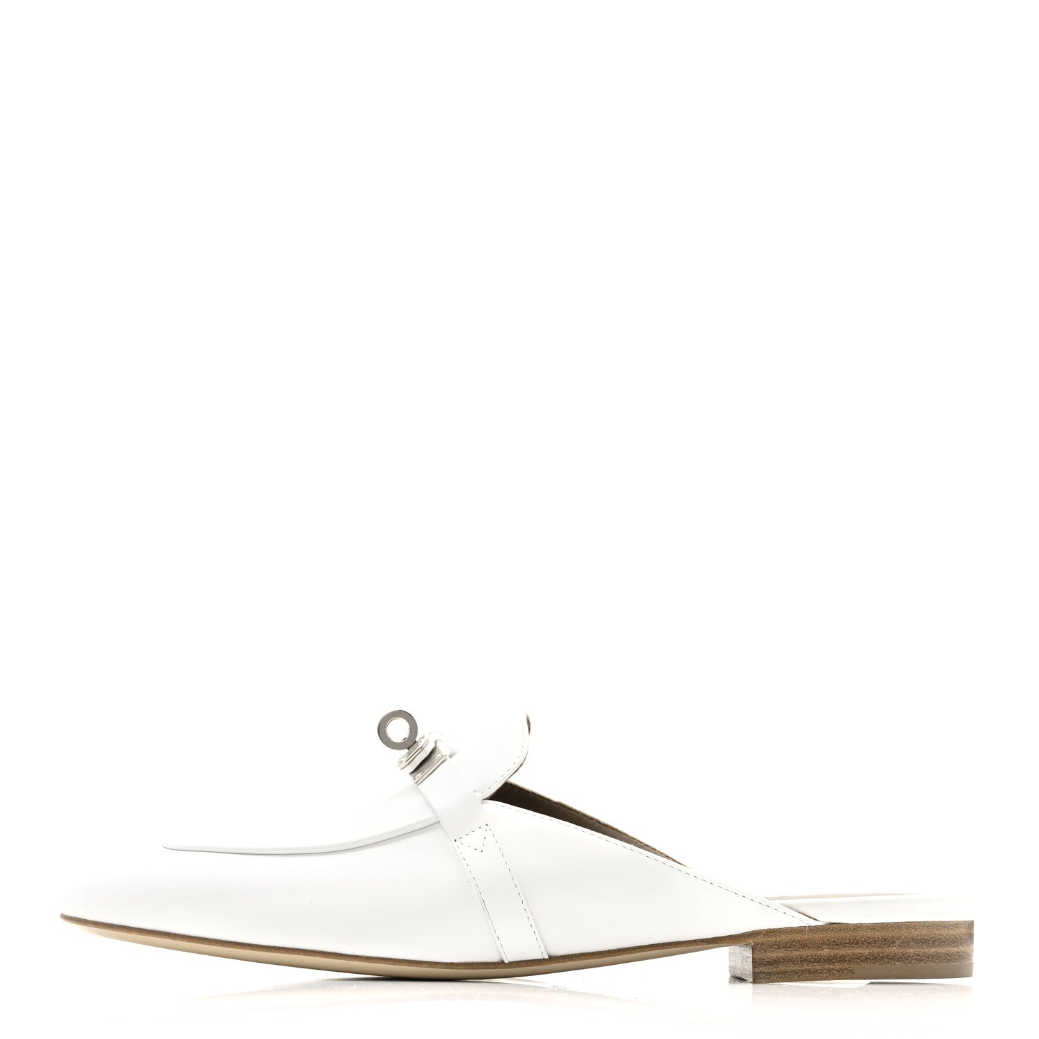 Hermes Calfskin Oz Mules 38.5 White 1 of 11