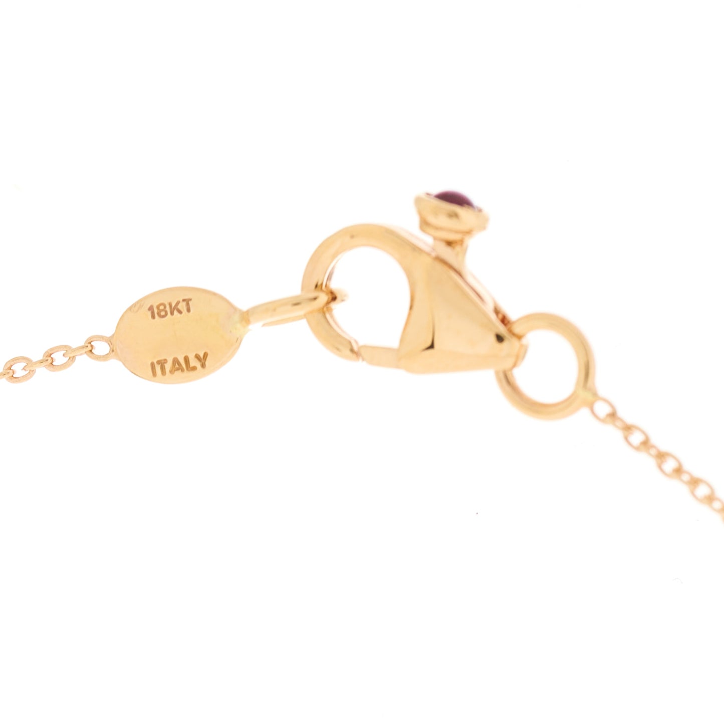 18K Rose Gold Diamond .25ct Diamonds By The Inch Five Station Necklace