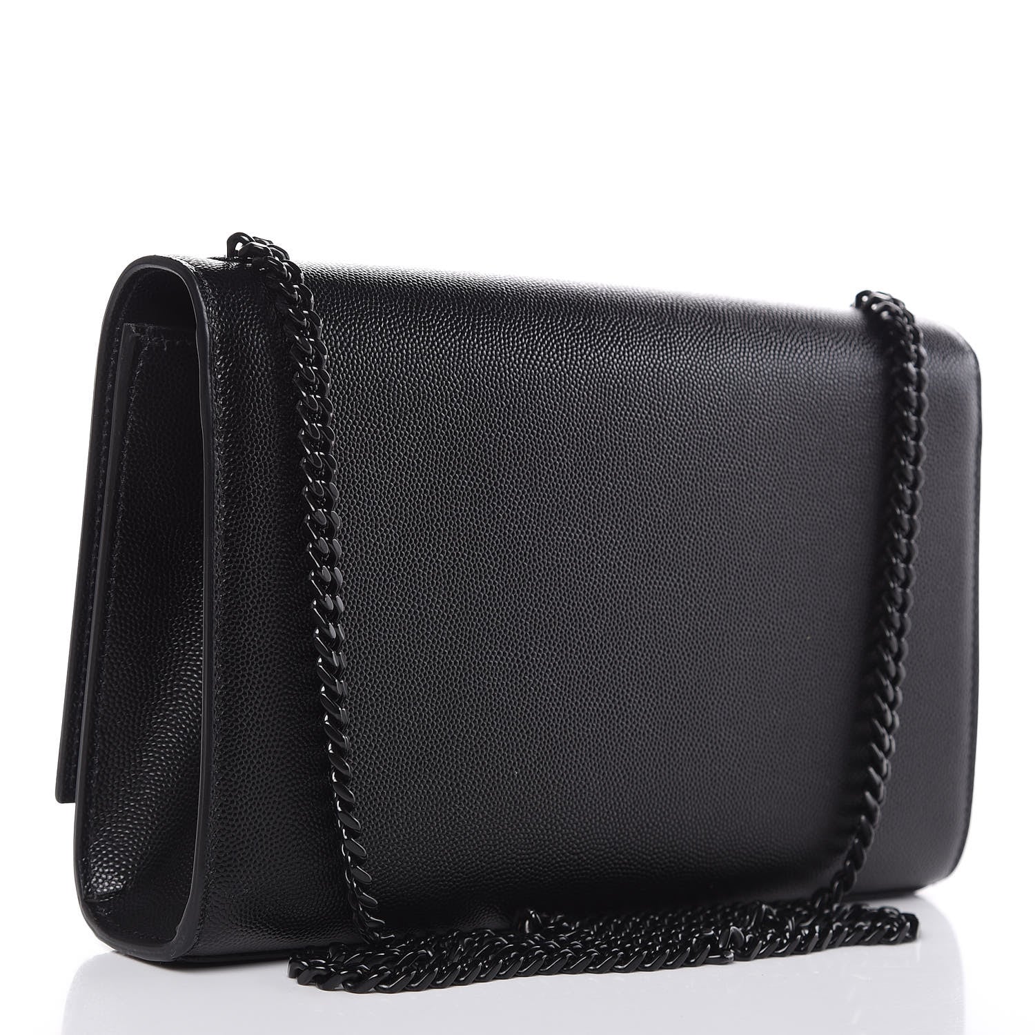Saint Laurent Grain De Poudre Medium Classic Monogram Kate Satchel Black 3 of 10