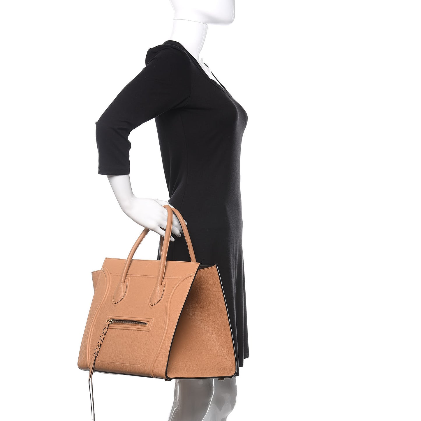 Baby Grained Calfskin Medium Phantom Luggage Camel