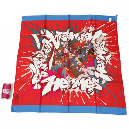Hermes Silk Graff Graffiti Scarf 90 2 of 6