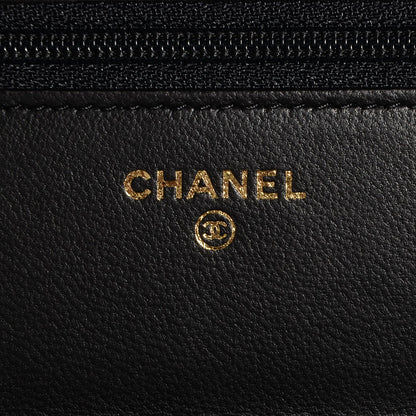 Chanel Lambskin Boy Wallet On Chain WOC Black 6 of 9