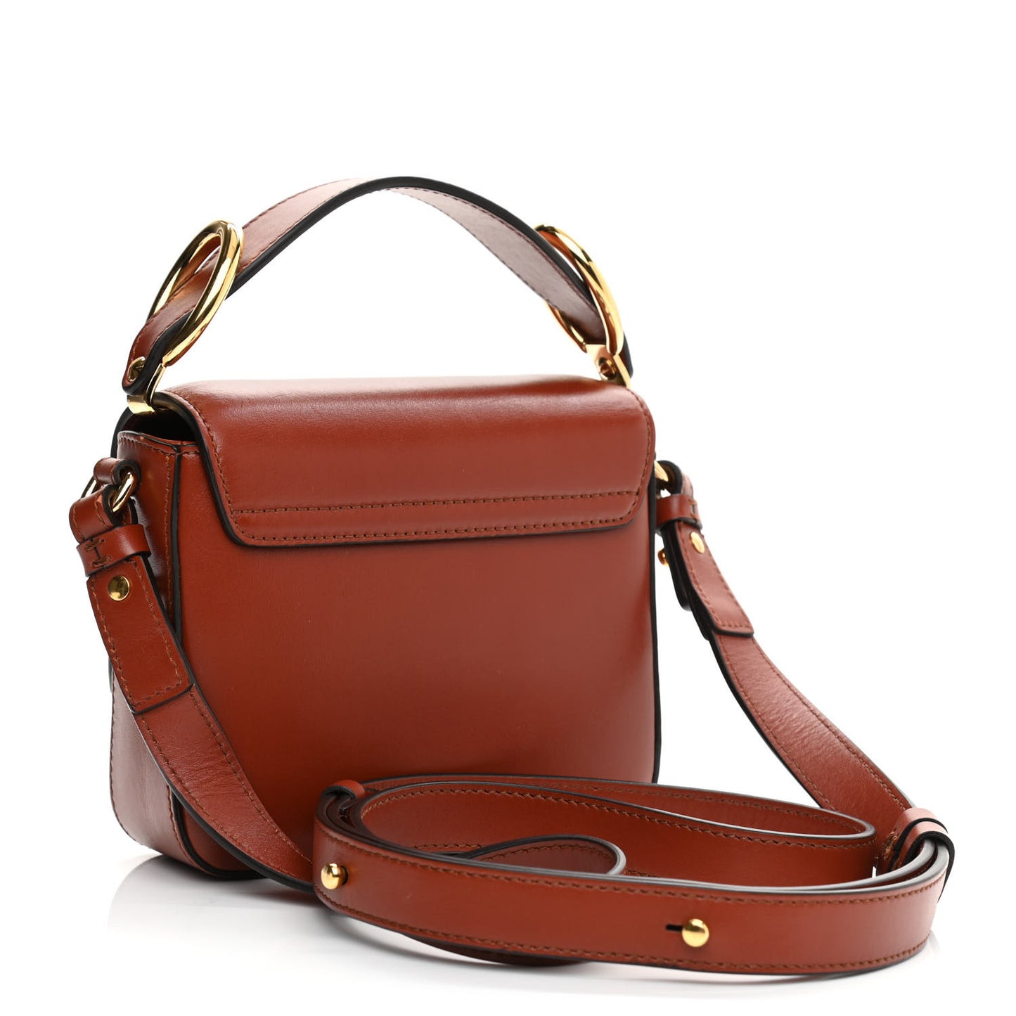 Calfskin Mini C Double Carry Sepia Brown
