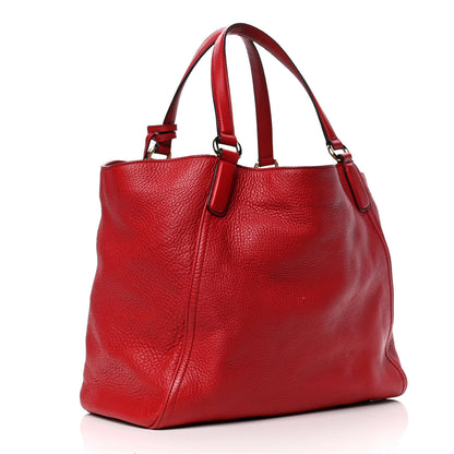 Gucci Pebbled Calfskin Medium Soho Shoulder Bag Red 2 of 7