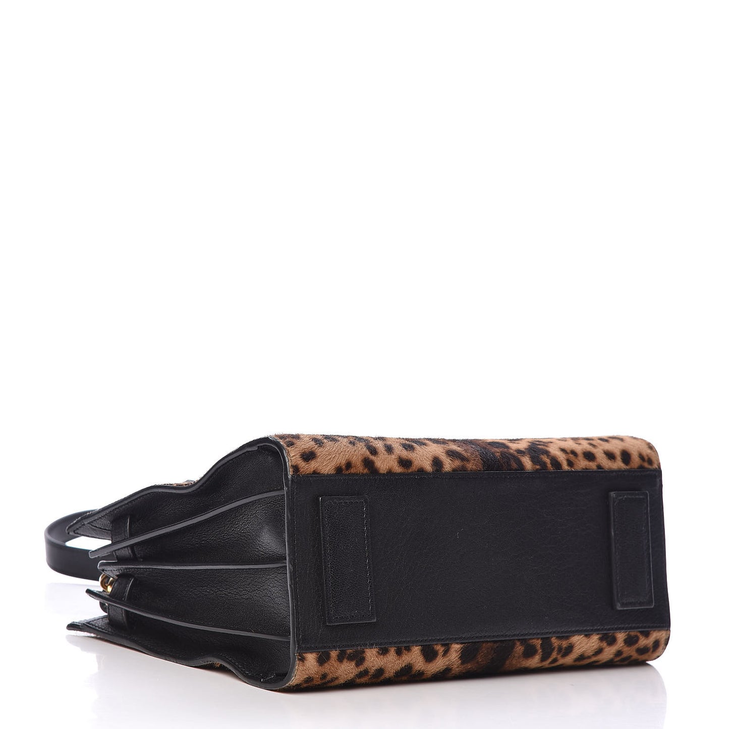 Pony Effect Calfskin Leopard Print Baby Supple Sac De Jour