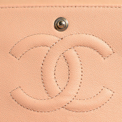 Chanel Lambskin Quilted Medium Double Flap Beige 6 of 10