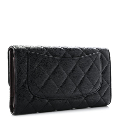 Chanel Caviar Quilted Large Flap Wallet Black 3 of 11