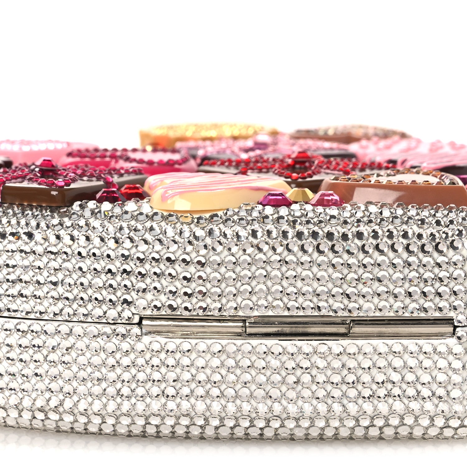 Judith Leiber Crystal Heart Chocolate Box Clutch 1847808