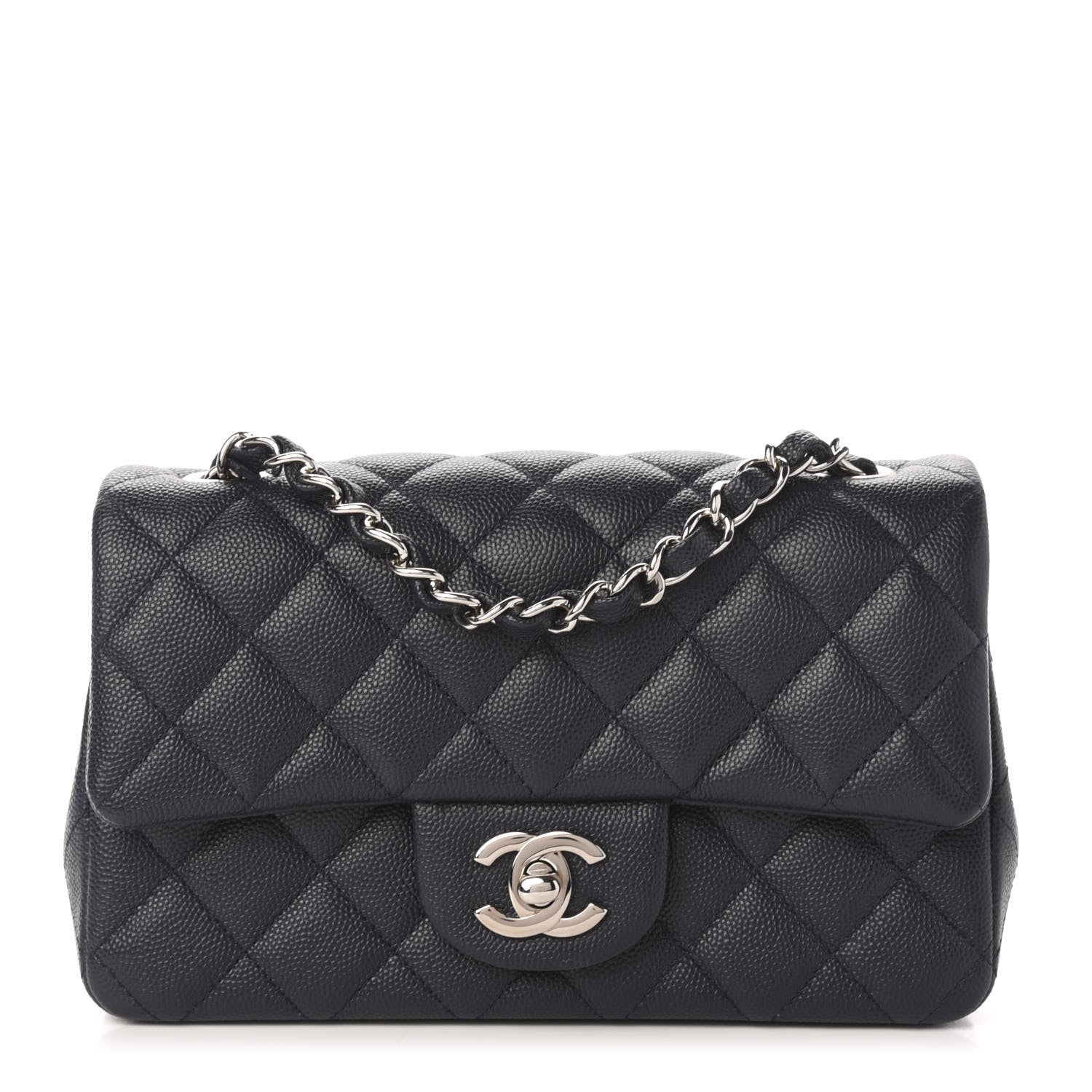 Chanel Caviar Quilted Mini Rectangular Flap Navy 1 of 11