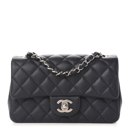 Chanel Caviar Quilted Mini Rectangular Flap Navy 1 of 11