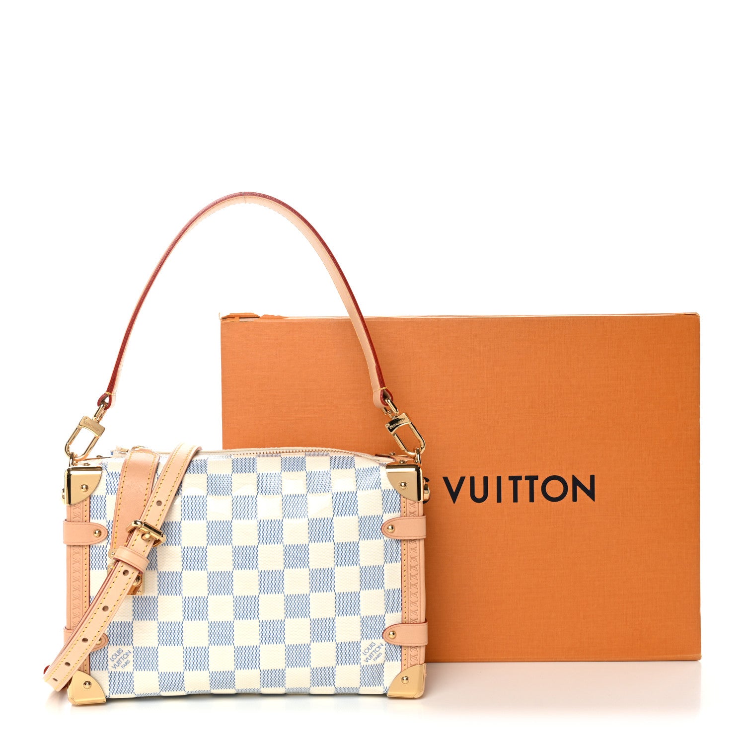 Louis Vuitton Damier Vernis Side Trunk MM Celeste Blue 10 of 10