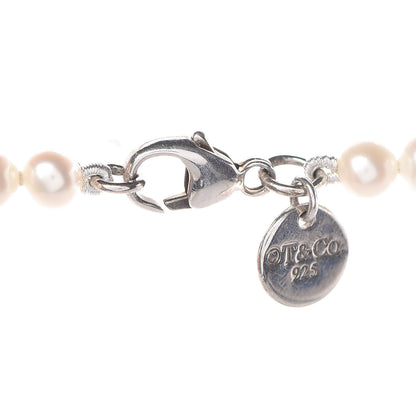 Tiffany Sterling Silver Freshwater Pearl 5-6mm Ziegfeld Necklace 6 of 6