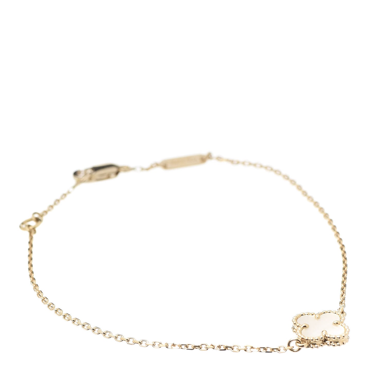 18K Yellow Gold Mother of Pearl Sweet Alhambra Bracelet