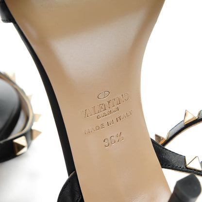 Valentino Garavani Nappa Rockstud Ankle Strap 100mm Sandals 36.5 Black 6 of 7