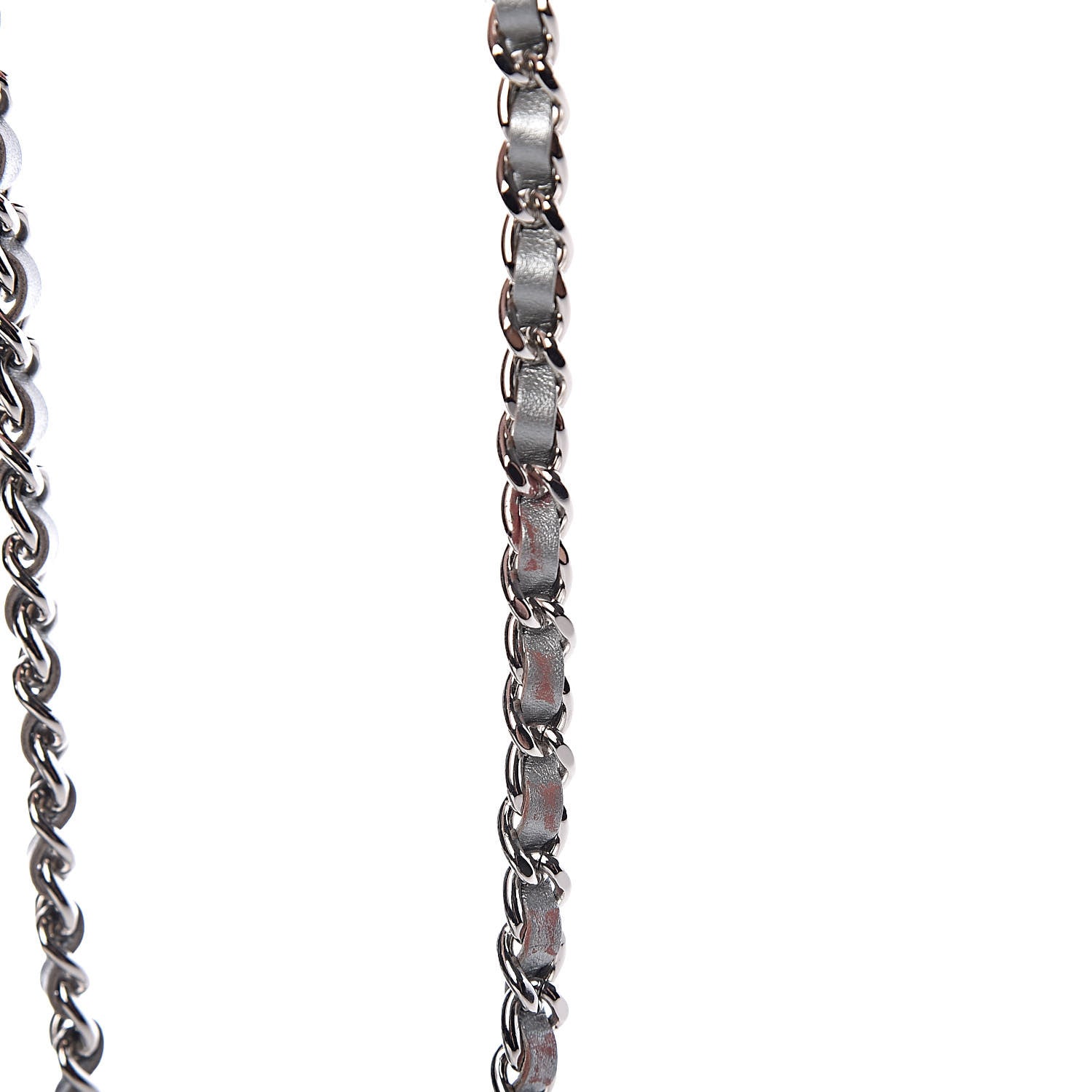 Chanel Metallic Lambskin Camellia Crystal Wallet on Chain WOC Silver 12 of 14