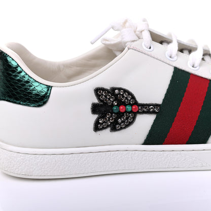 Gucci Calfskin Web Studded Womens Arrow Ace Sneakers 40 White 14 of 14