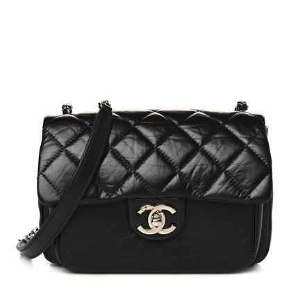 Chanel Aged Calfskin Quilted Express Zip Around Flap Black 1 of 11