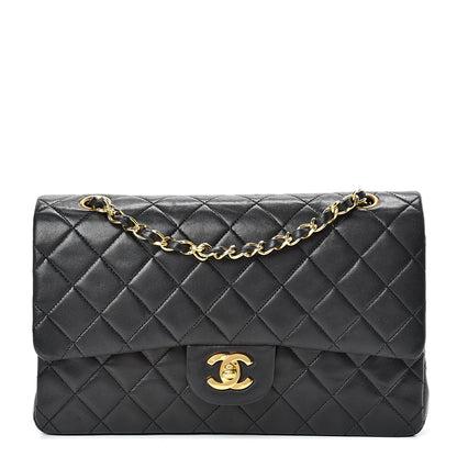 Chanel Lambskin Quilted Medium Double Flap Black 1 of 17