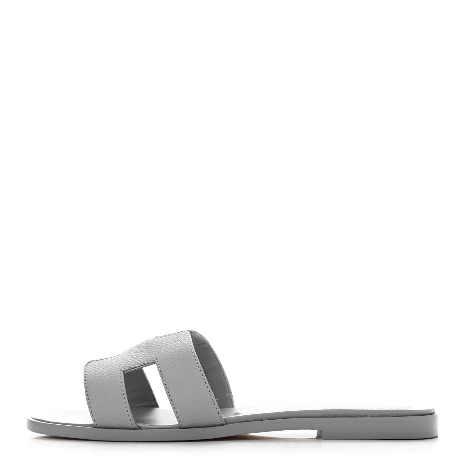 Hermes Epsom Oran Sandals 37 Bleu Glacier 1 of 4