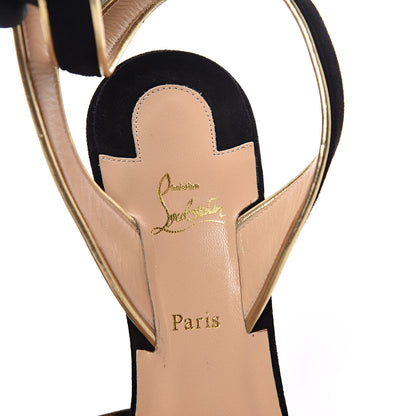 Christian Louboutin Veau Velours Loulou Dance Platform Sandals 37 Black 7 of 7