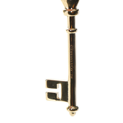 Tiffany 18K Yellow Gold Diamond Quatrefoil Key Pendant Necklace 7 of 7