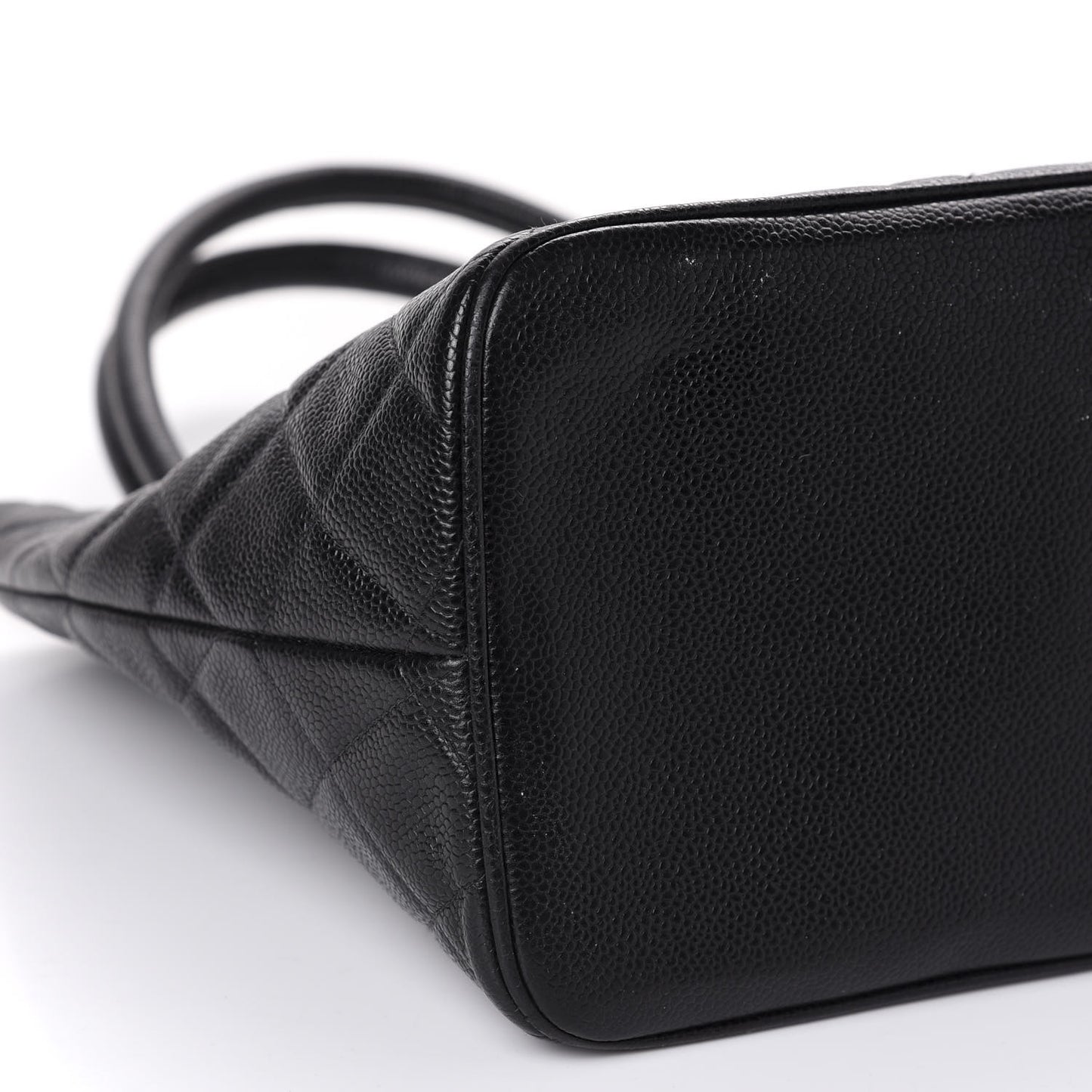 Caviar Quilted Medallion Tote Black