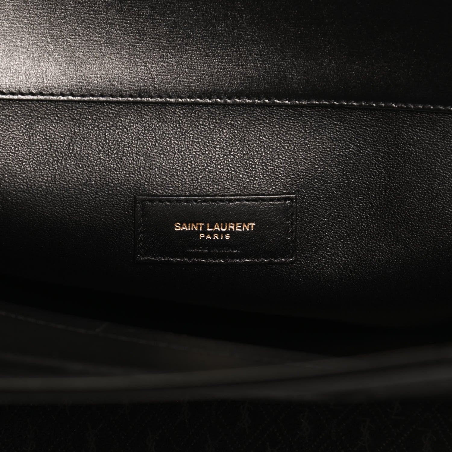 Saint Laurent Suede All-Over Monogram Convertible Tote Black 11 of 11