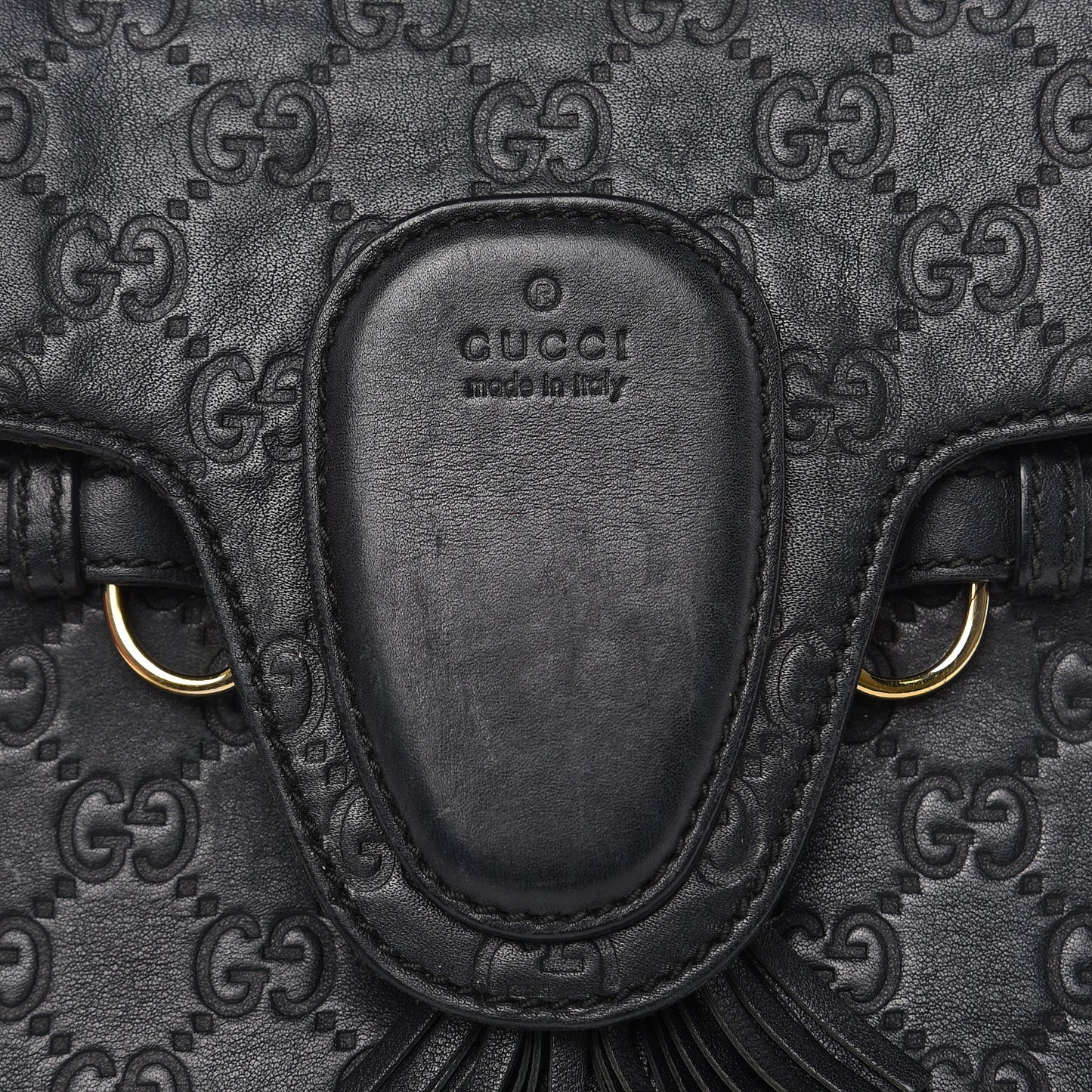 Guccissima Medium Emily Chain Shoulder Bag Black