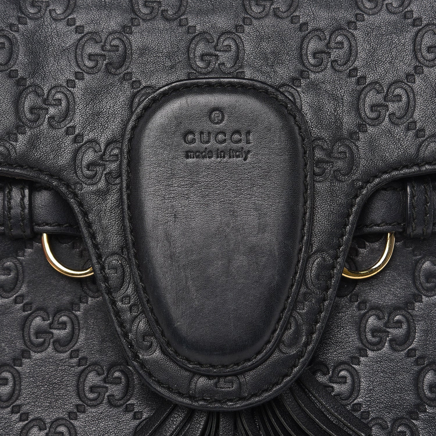 Gucci Guccissima Medium Emily Chain Shoulder Bag Black 10 of 27