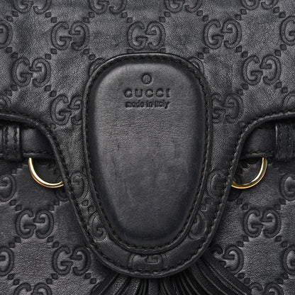 Gucci Guccissima Medium Emily Chain Shoulder Bag Black 10 of 27
