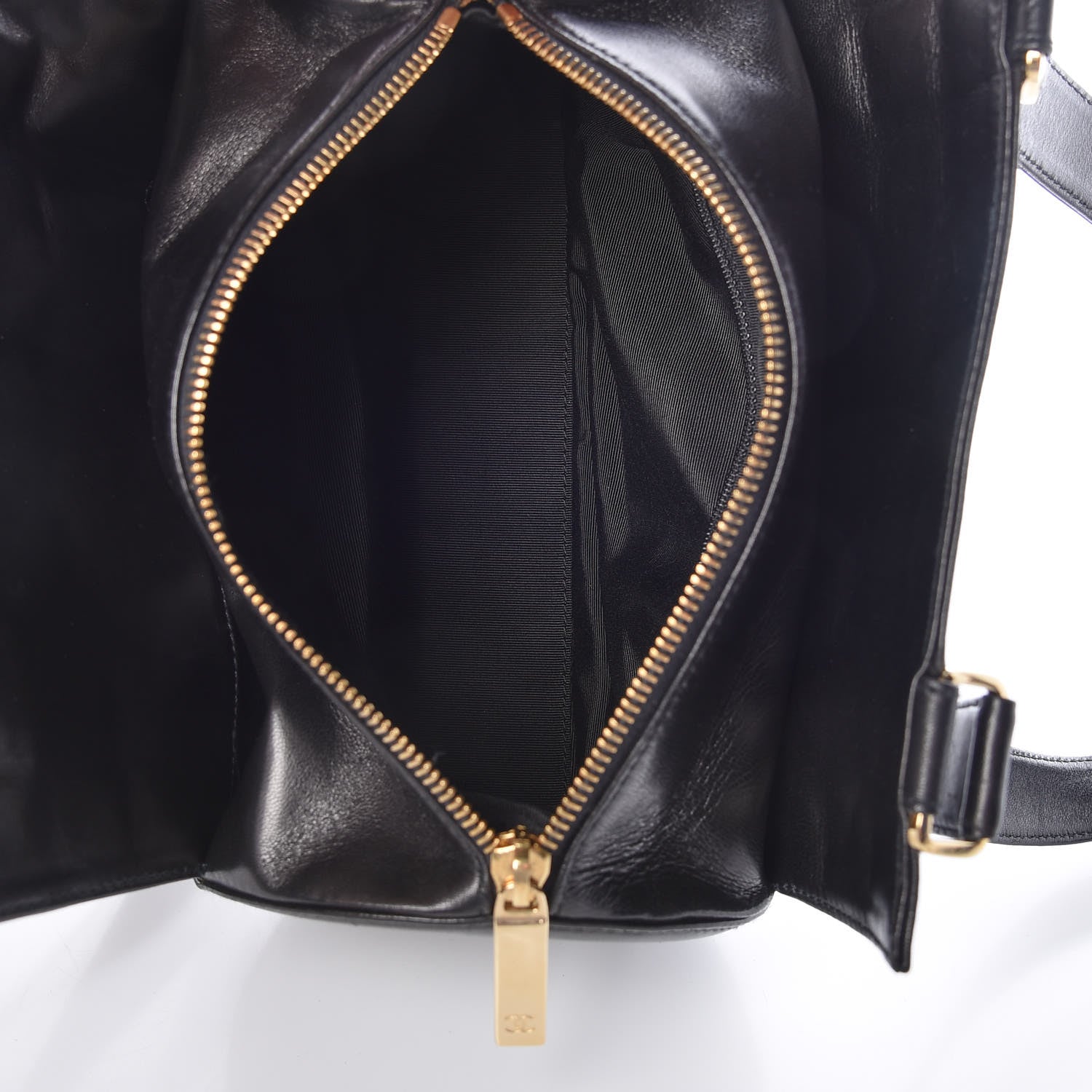 Chanel Lambskin Chocolate Bar Quilted CC Shoulder Bag Black 5 of 11