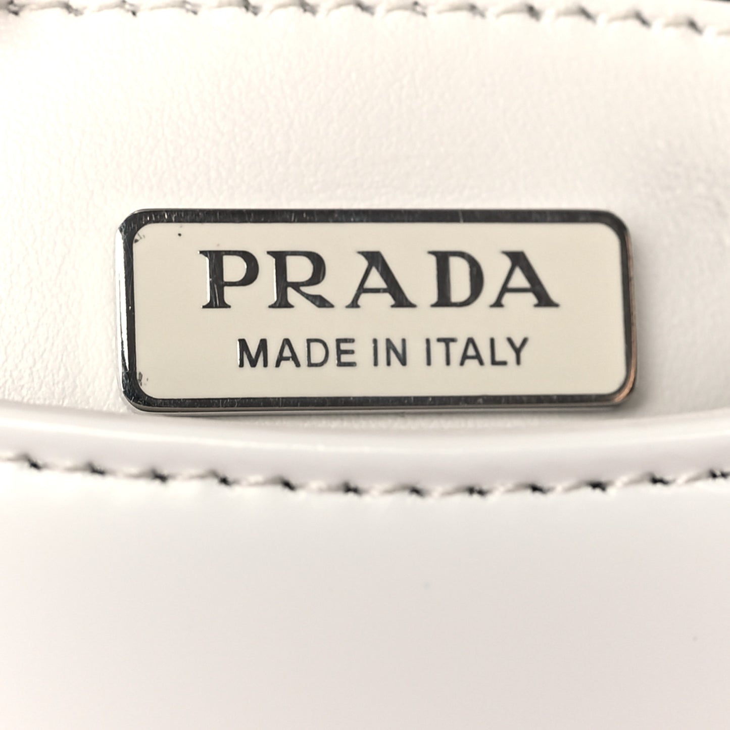 Spazzolato Flap Shoulder Bag White