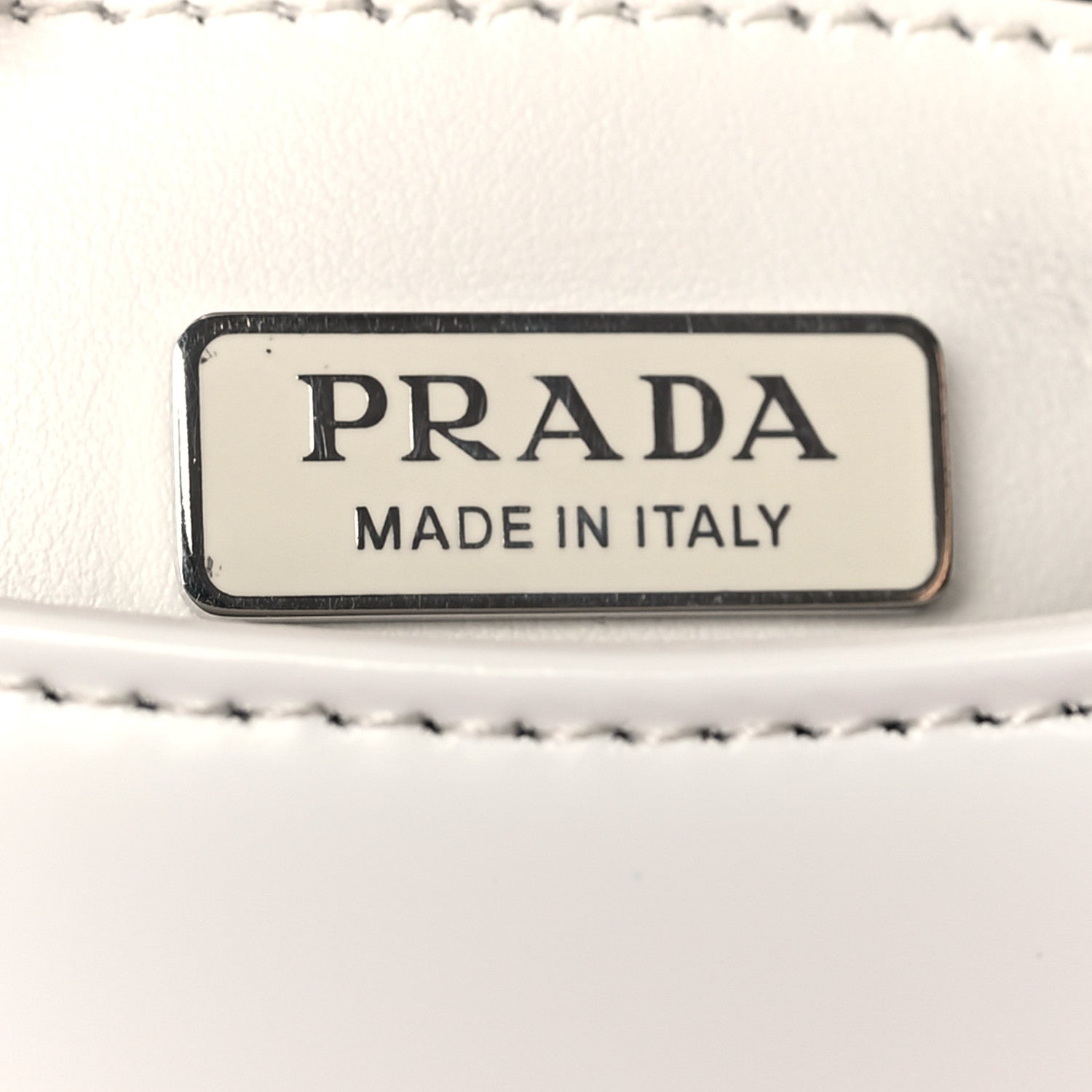 Prada Spazzolato Flap Shoulder Bag White 6 of 9