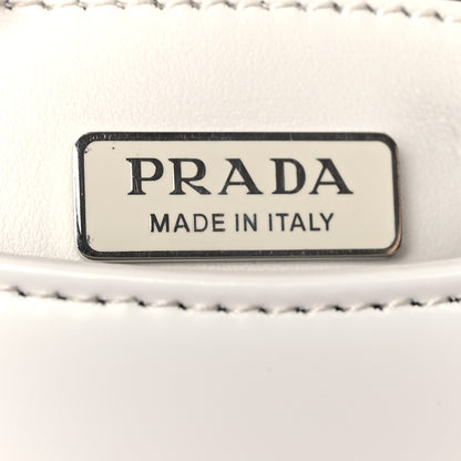 Prada Spazzolato Flap Shoulder Bag White 6 of 9