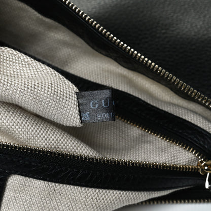 Gucci Pebbled Calfskin Medium Soho Hobo Black 14 of 27