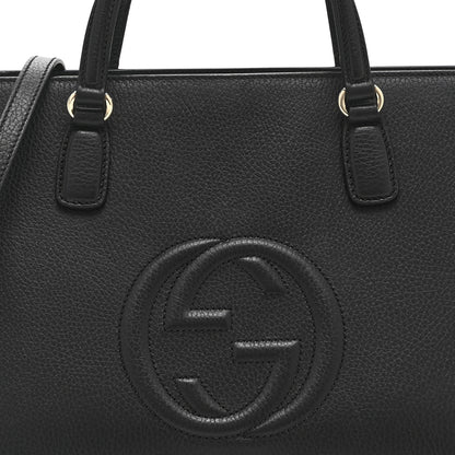 Gucci Dollar Calfskin Large Soho Top Handle Satchel Black 9 of 12