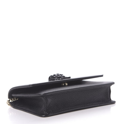 Versace Grained Calfskin Palazzo Chain Evening Bag Black 4 of 11