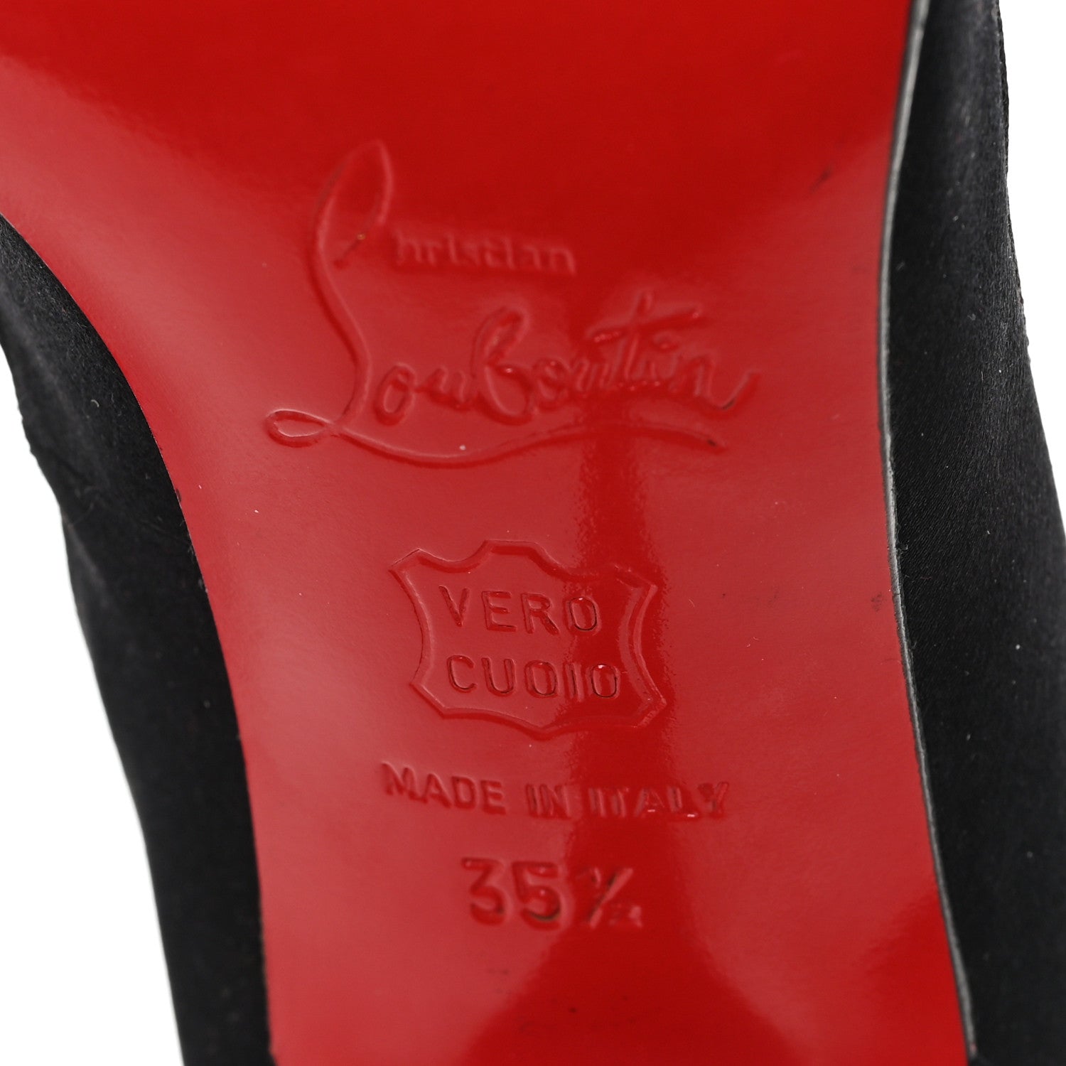 Christian Louboutin Satin Decollete 554 100 Pumps 35.5 Black 7 of 8