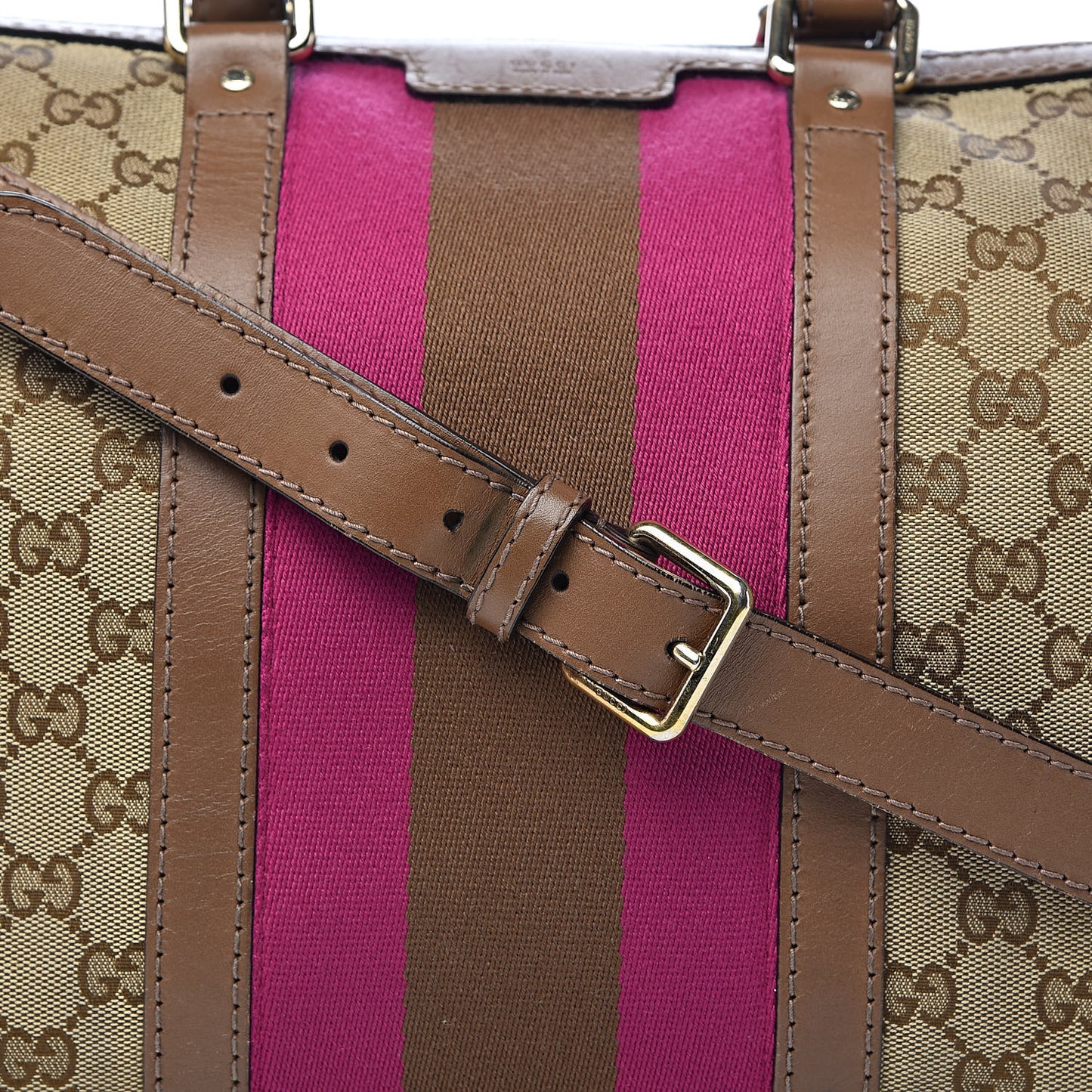 Monogram Vintage Web Medium Boston Maple Brown