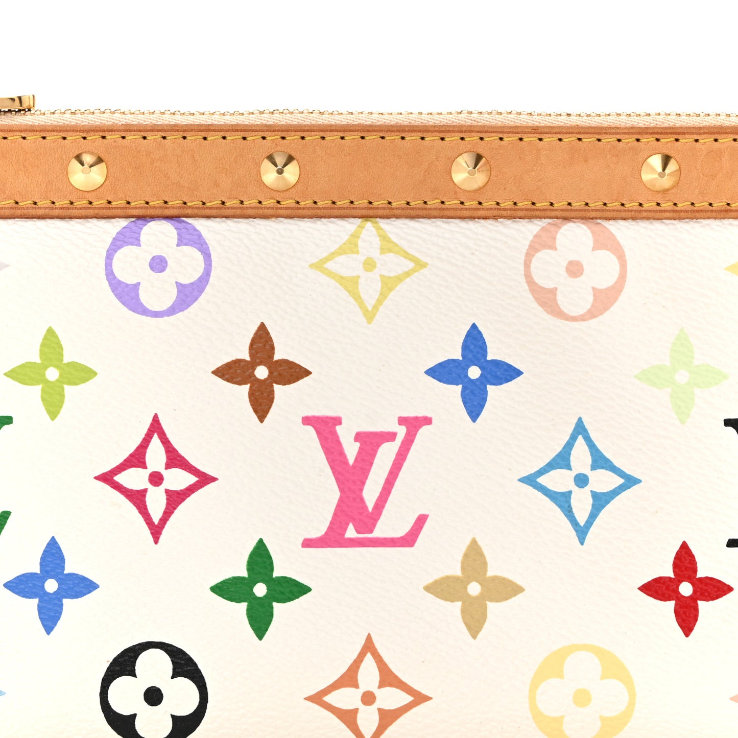 Monogram Multicolor Pochette Accessories White