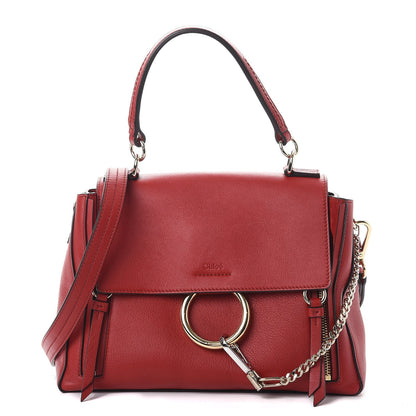Chloe Calfskin Small Faye Day Shoulder Bag Dahlia Red 1 of 7