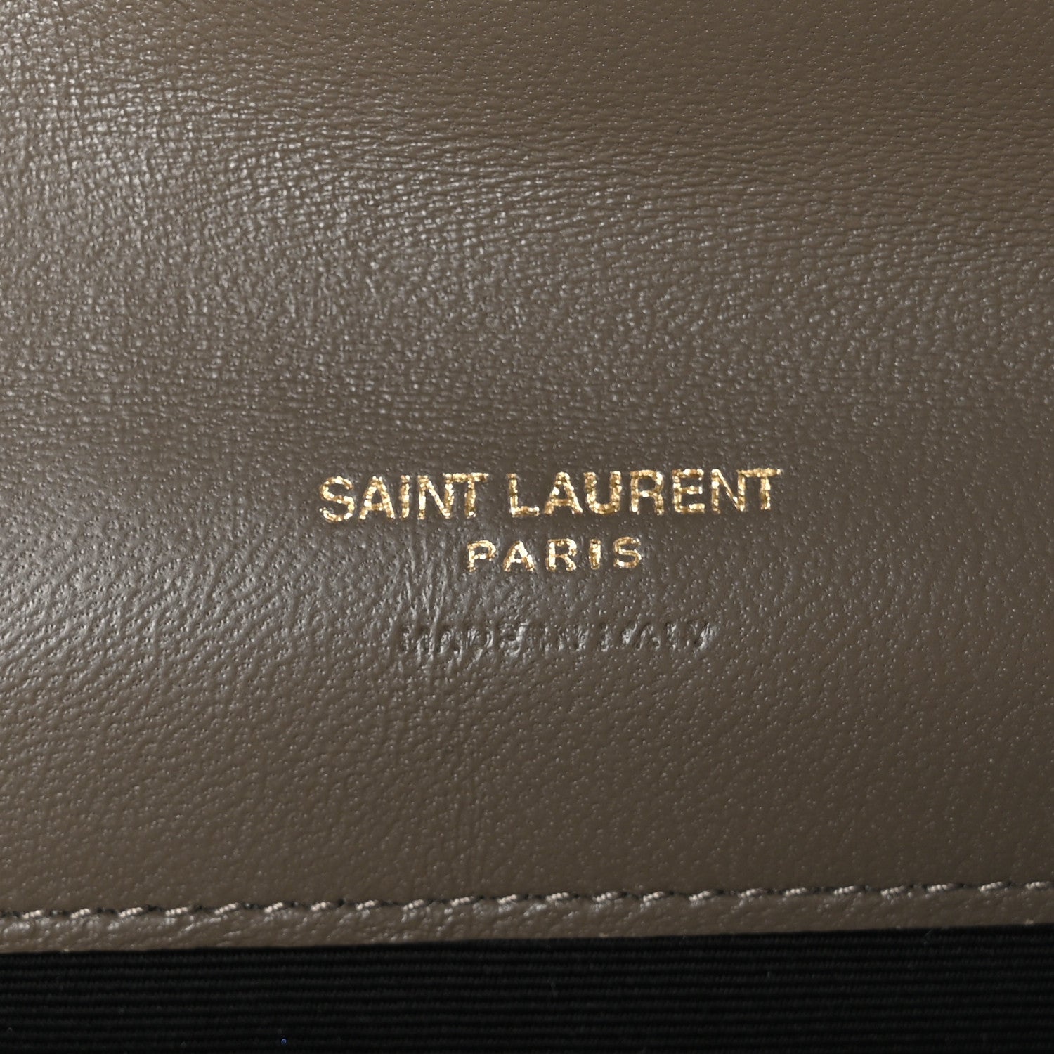 Saint Laurent Grain De Poudre Textured Mixed Matelasse Triquilt Monogram Clutch Piombo 6 of 10