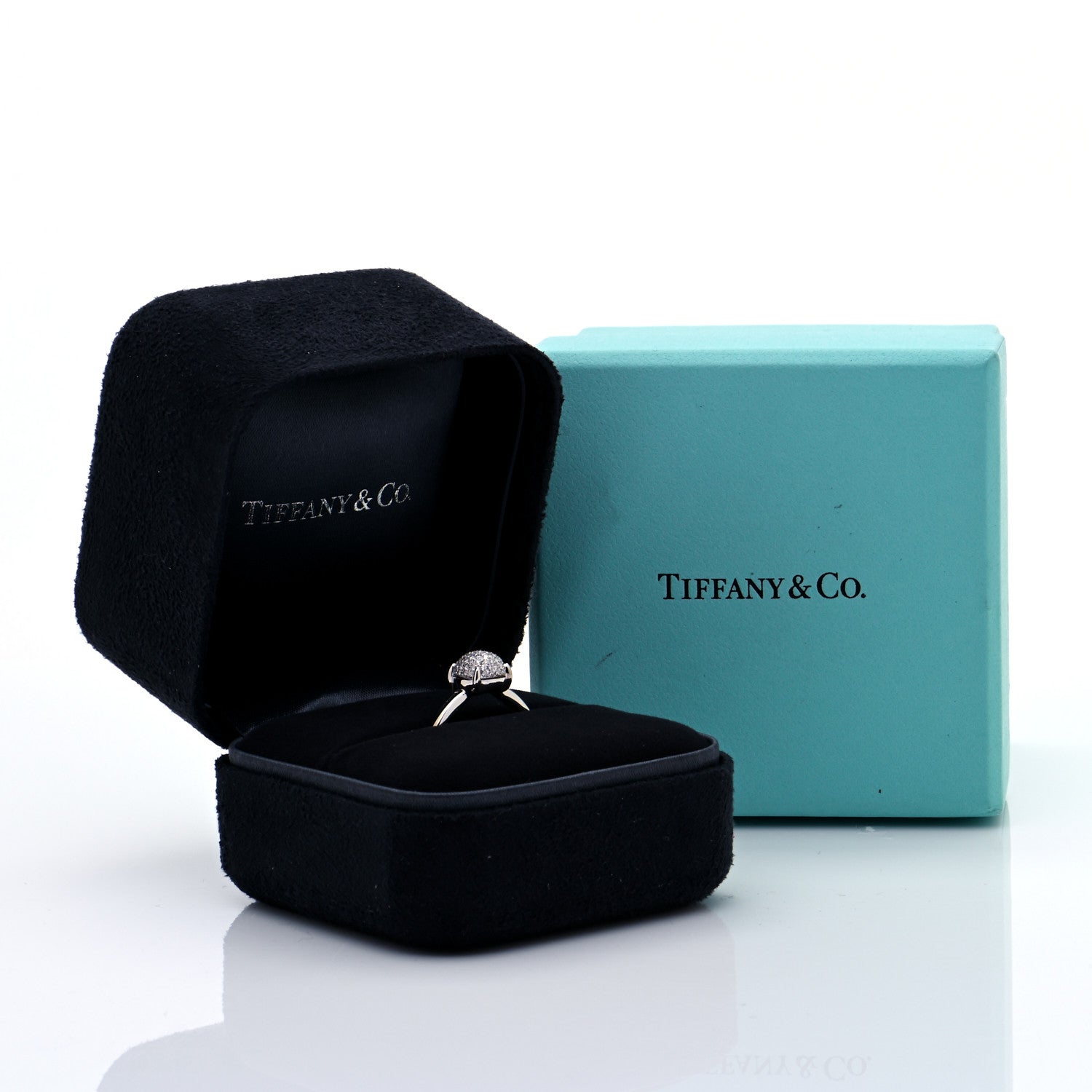 Tiffany 18K White Gold Diamond 7mm Paloma Picasso Sugar Stacks Ring 54 7 6 of 6