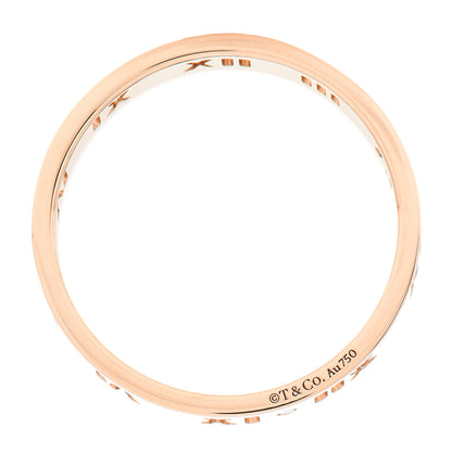 Tiffany 18K Rose Gold Diamond Narrow Atlas Pierced Ring 60 9.25 4 of 6